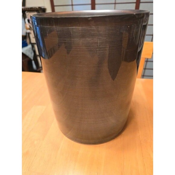 Ampersand Gray Matching Tissue Box Cover and Waste Basket - Picture 6 of 7